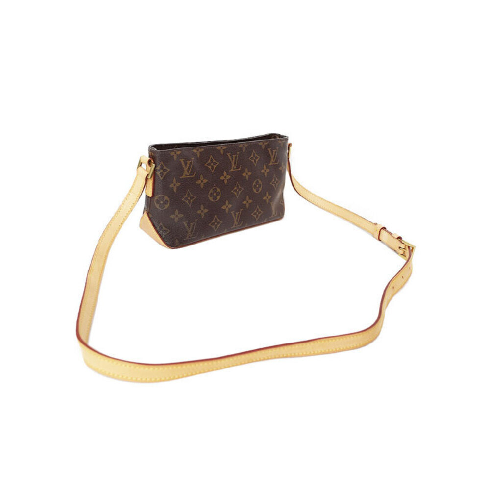 Louis Vuitton Leather Brown Monogram Shoulder Trotter Bag